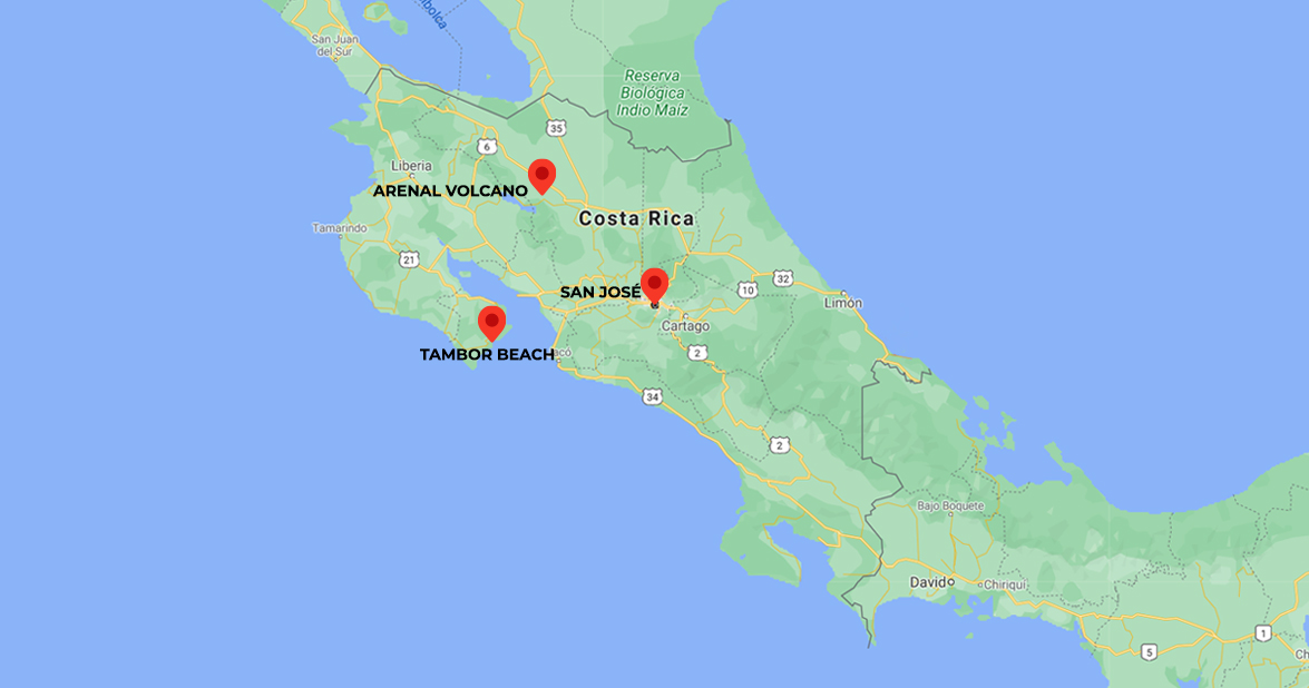 Family Vacations in Costa Rica. 6-days trip in Costa Rica